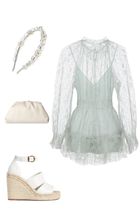 White, Clothing, Dress, Sleeve, Outerwear, Lace, Blouse, 