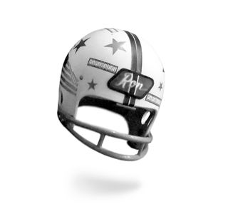 Helmet, Sports gear, Football gear, Football helmet, Football equipment, Personal protective equipment, Headgear, Sports equipment, Face mask, Logo, 
