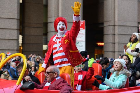 new york, new york   november 28 ronald mcdonald of mcdonald's attends the 93rd annual macy's thanksgiving day parade on november 28, 2019 in new york city photo by noam galaigetty images