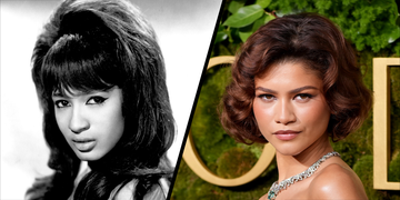 split screen of zendaya