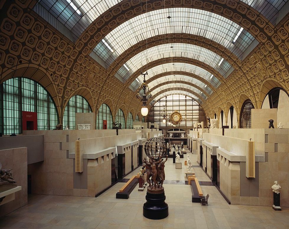 Room with sculptures, in the Musee d'Orsay