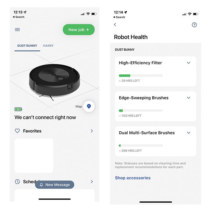 roomba app robot health