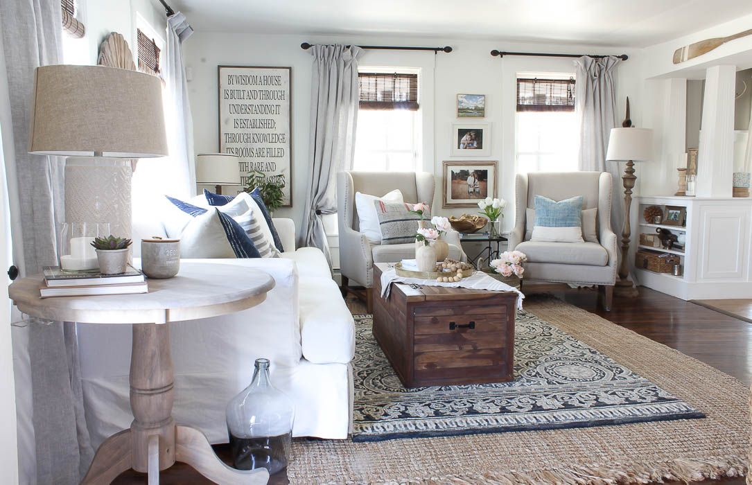 Love this distressed trunk coffee table family room farmhouse style