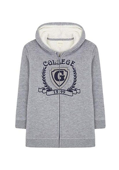 SUDADERA gris con forro de borrego de Gocco