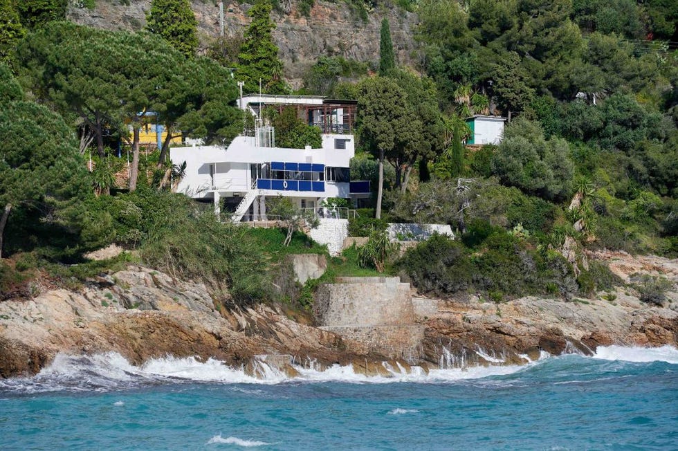 modernist villa on cliff