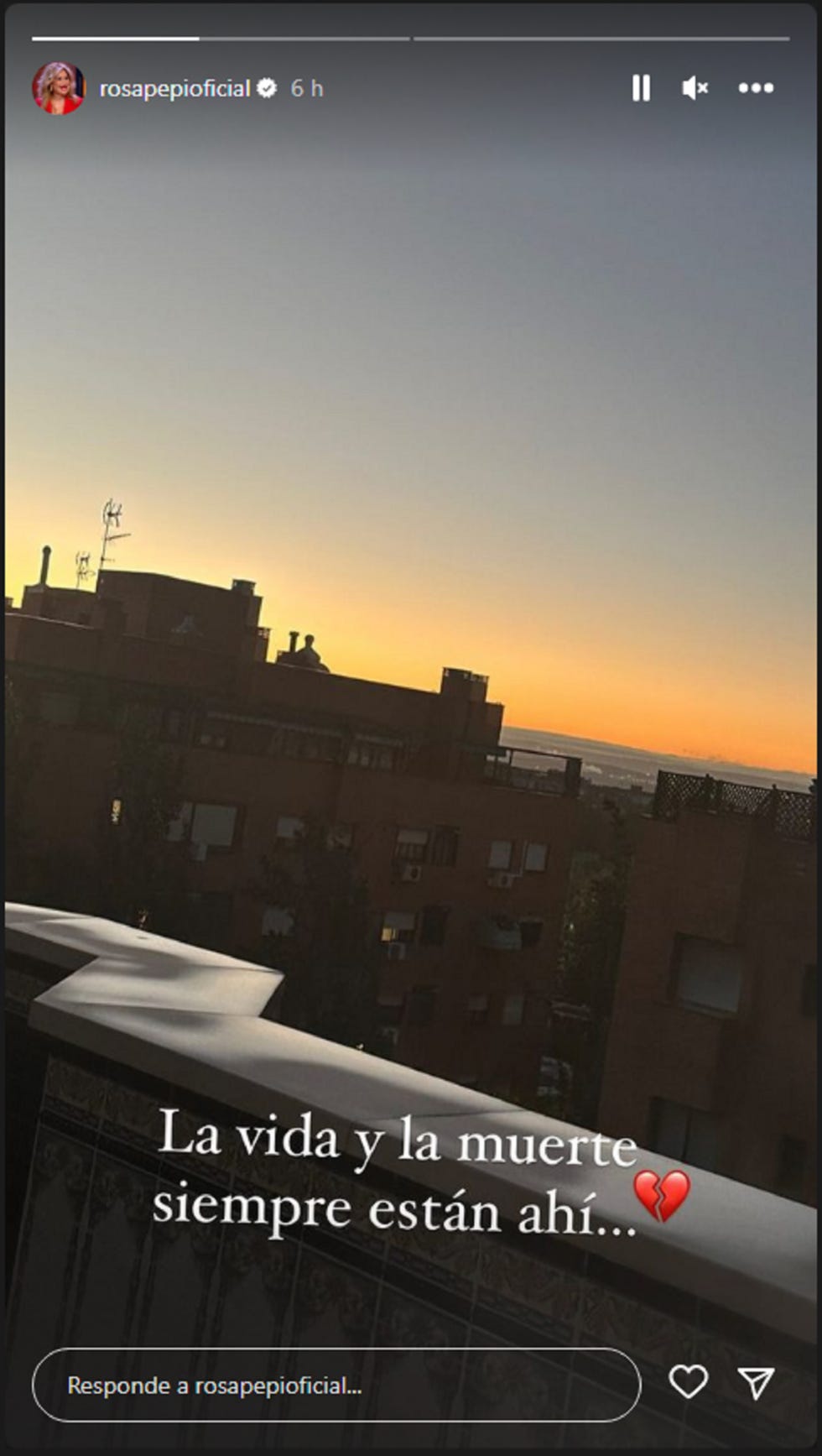 mensaje en instagram de rosa benito
