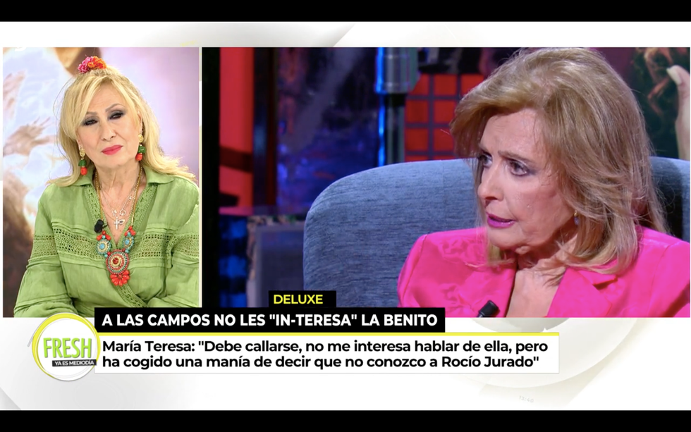 rosa benito estalla contra maria teresa campos