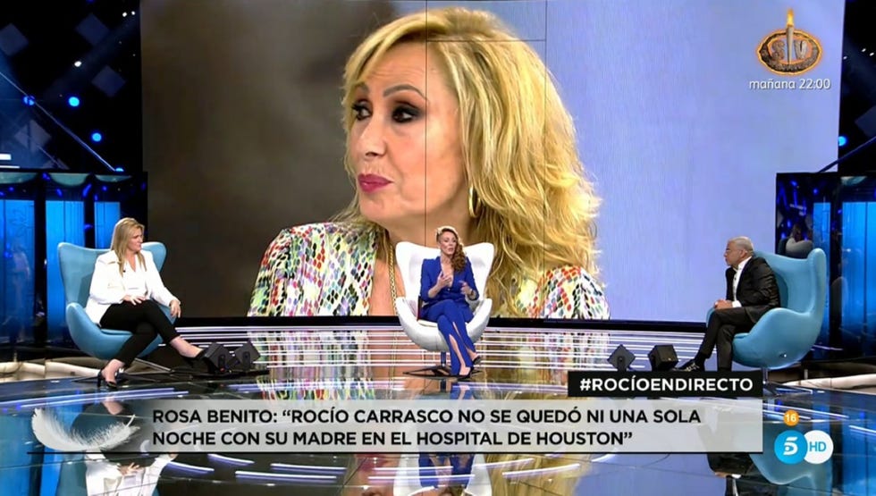 rocío carrasco responde a las críticas de rosa benito
