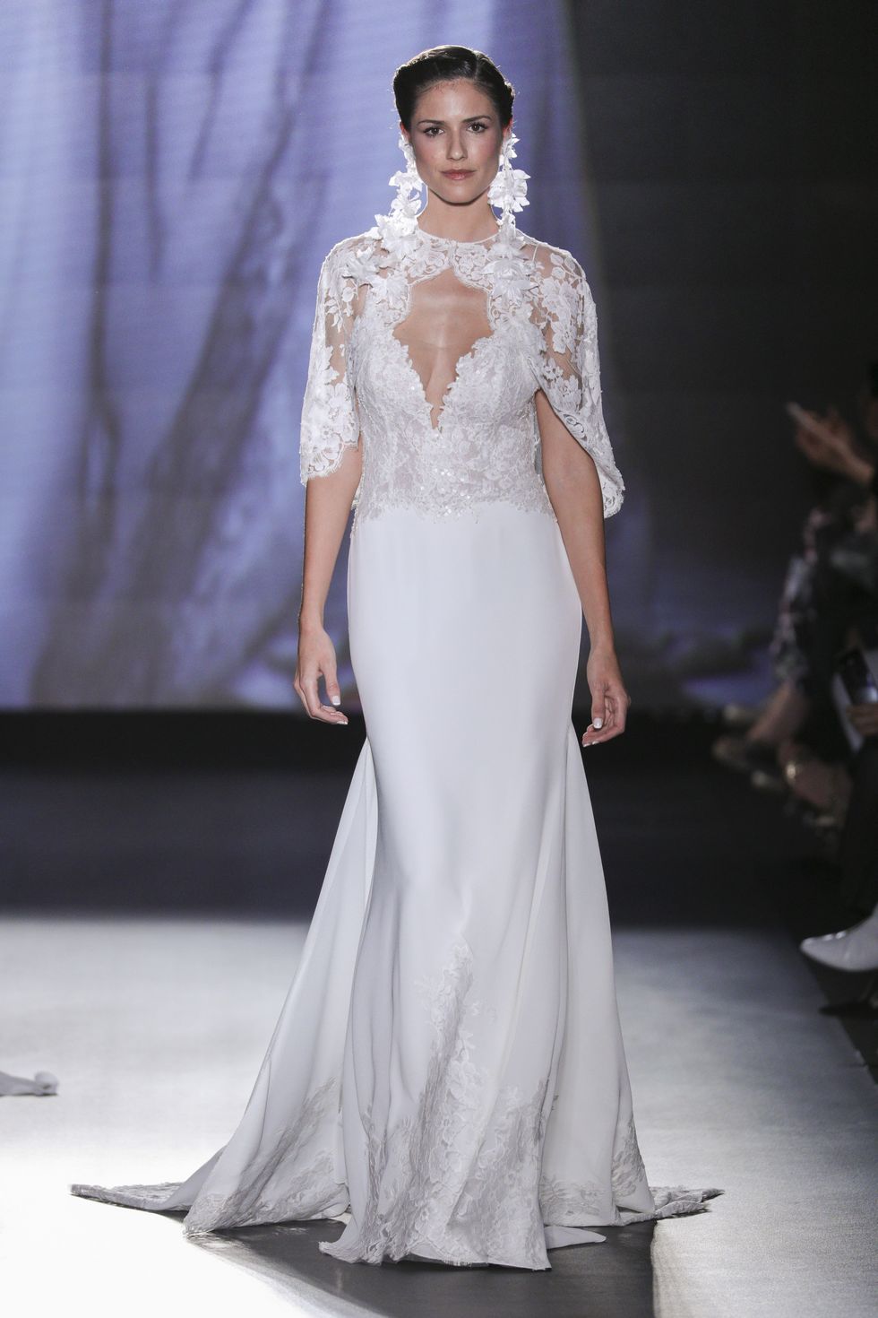 Gown, Fashion model, Clothing, Wedding dress, Dress, Fashion, Bridal clothing, Shoulder, Fashion show, Haute couture, 