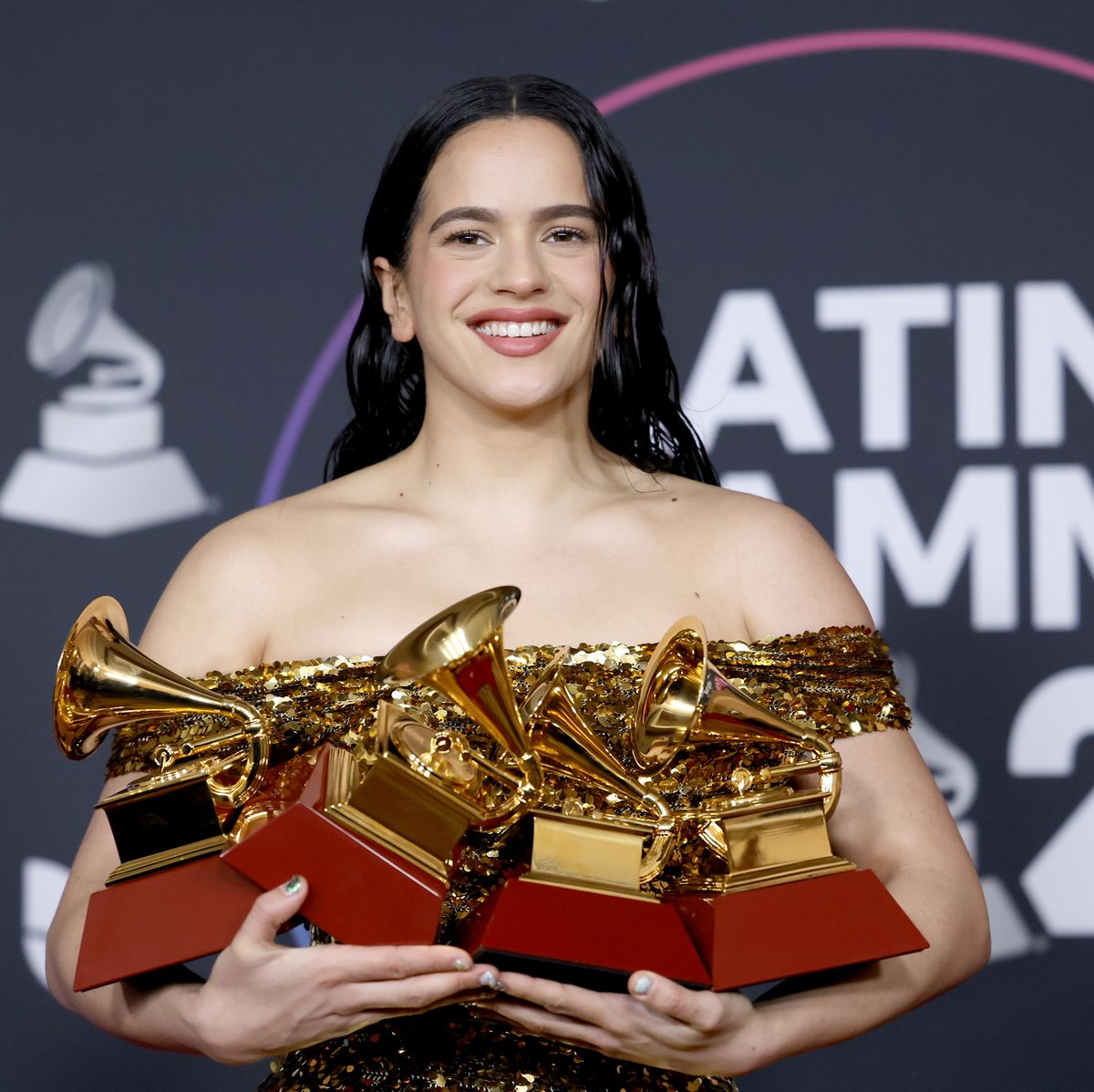 Rosalia Goes Sheer in Miu Miu Dress at Latin Grammys 2022 – WWD