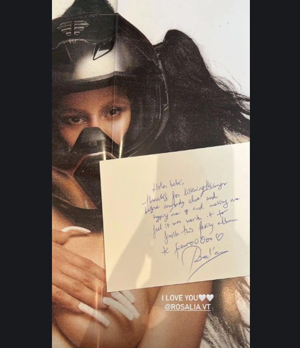 rosalia y su tierna dedicatoria a kylie jenner