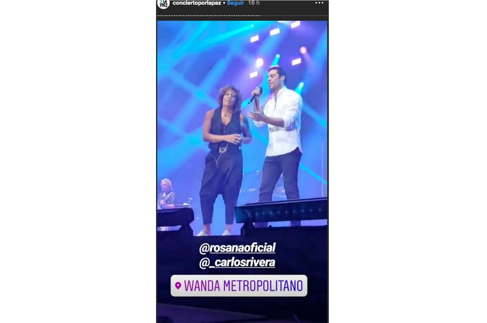 Rosana y Carlos Rivera en el 'Concierto por la paz'