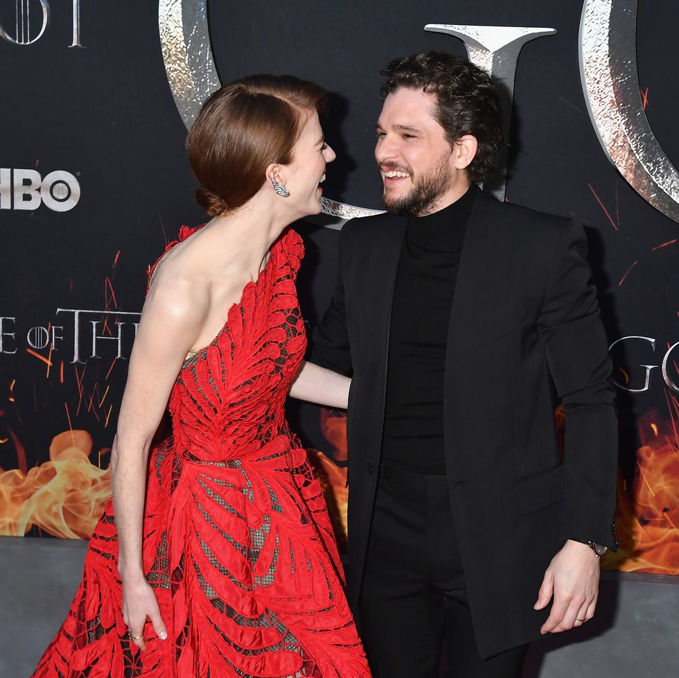 All of Kit Harington and Rose Leslie's PDA at the Game of Thrones Premiere