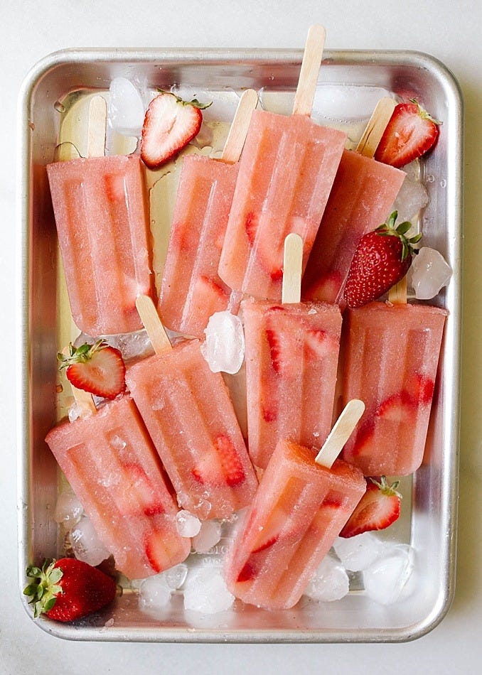 rosé popsicles