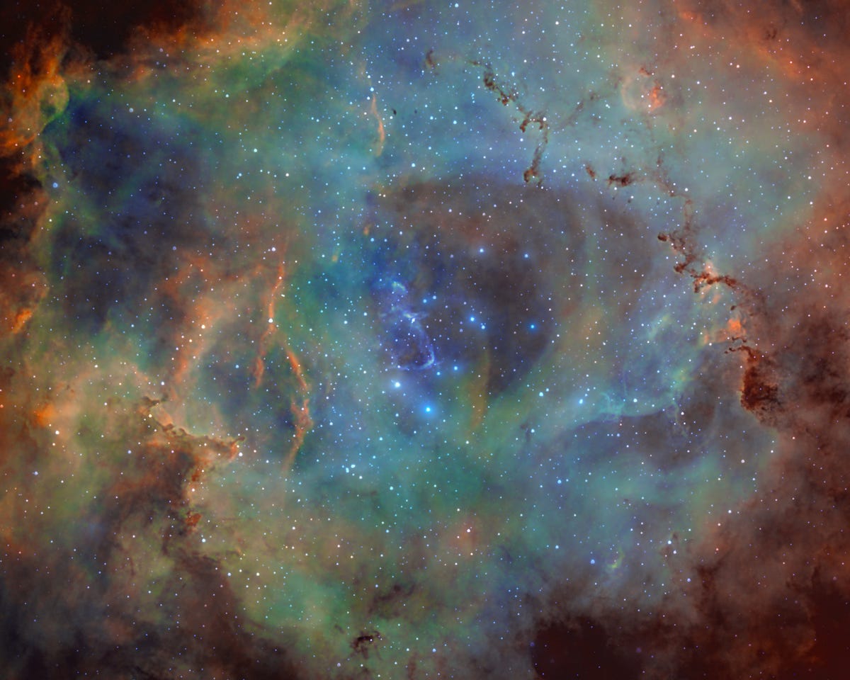 rosette nebula ngc 2237 sho palette