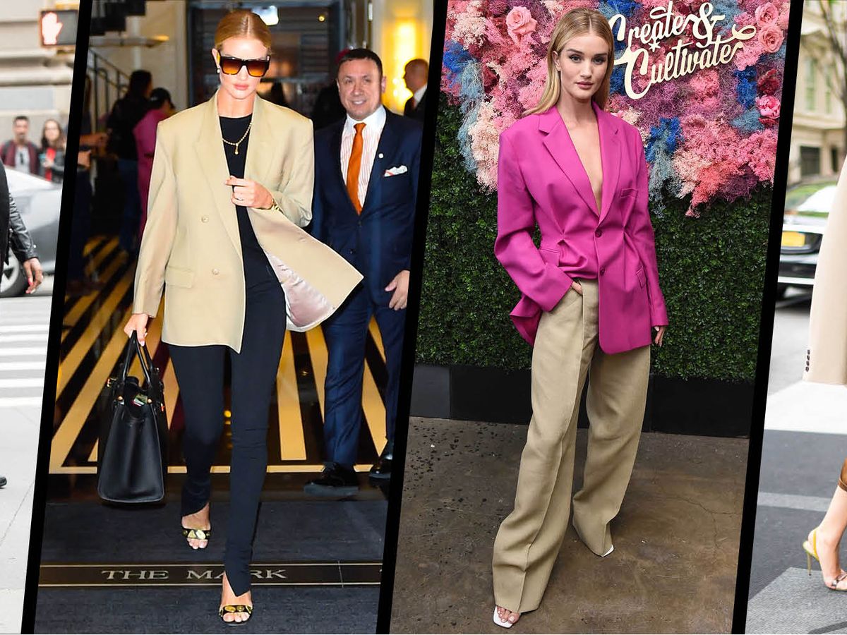 Rosie Huntington-Whiteley Creates the Perfect Dressy-Casual Outfit With Two Effortless  Styling Tricks