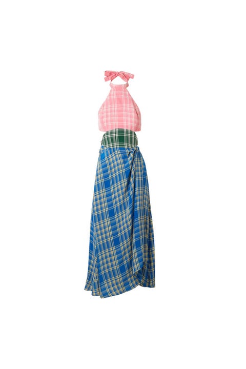 Product, Clothing, Turquoise, Blue, Plaid, Pattern, Dress, Tartan, Textile, Design, 