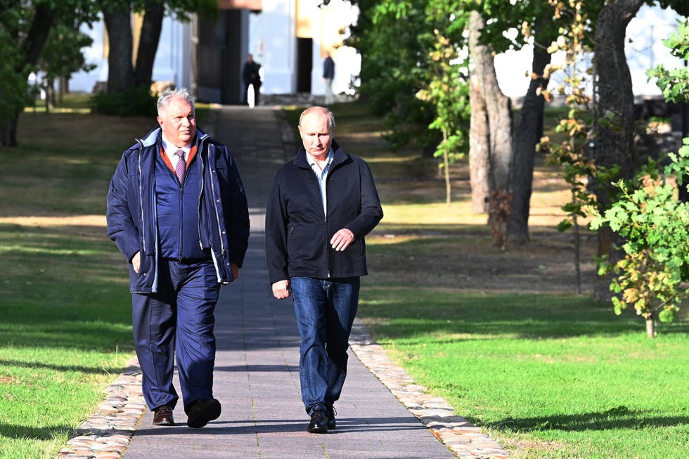 russian president putin visits konevsky monastery