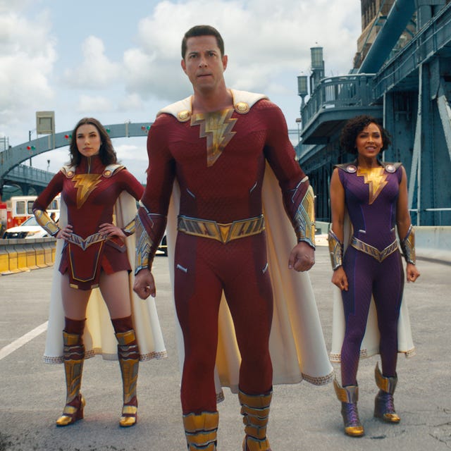 ross butler , adam brody , grace caroline currey , zachary levi , meagan good, dj cotrona, shazam fury of the gods