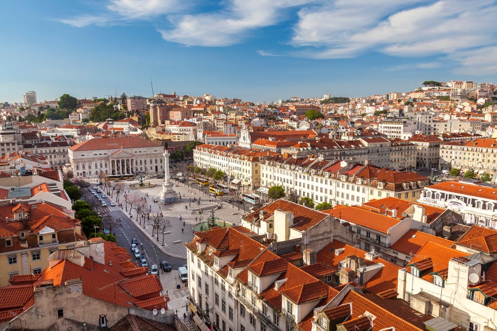 rossio square, praca dom pedro iv, lisbon