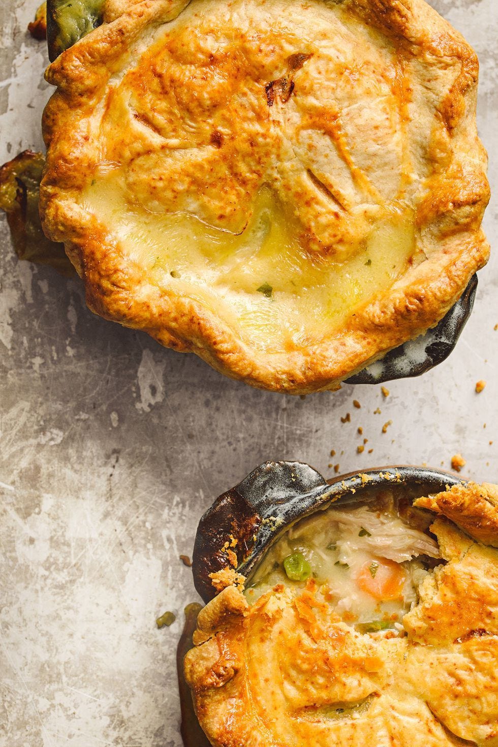 rotisserie chicken recipes   creamy chicken potpies