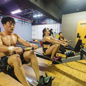 rowing workout for cross training athletes in a japan gym