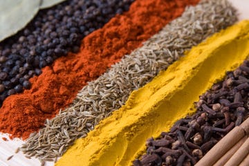 Rows of spices 