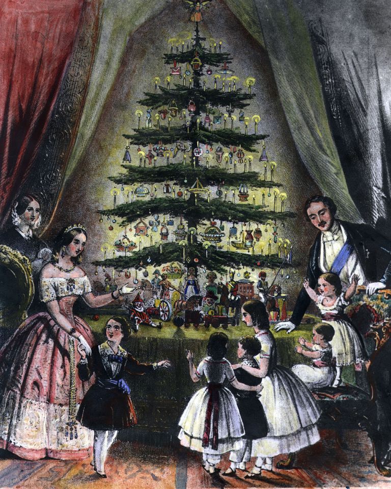 ビクトリア女王＆アルバート王子﻿とともにクリスマスツリーの周りに集う子どもたち