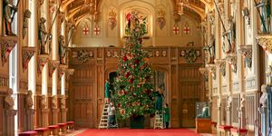 Christmas decorations at Windsor castle royal family