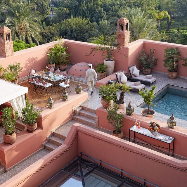 royal mansour hotel marrakech morocco rooftop of a guest riad