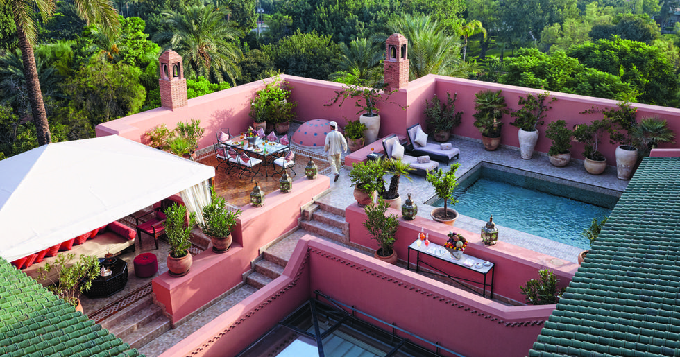 Roof terrace of the Grand Riad, Royal Mansour, Marrakech