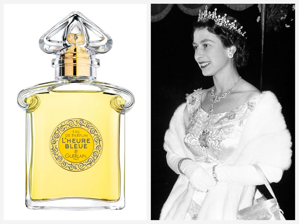 Queen Elizabeth reportedly wore Guerlain L'Heure Bleue as her personal fragrance. 