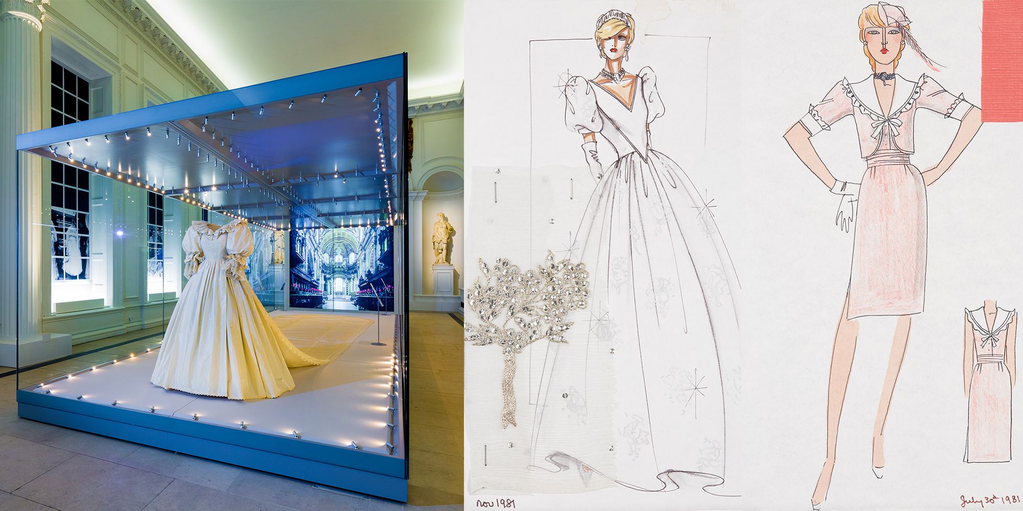 Princess Diana s pink wedding day outfit is in a new exhibition