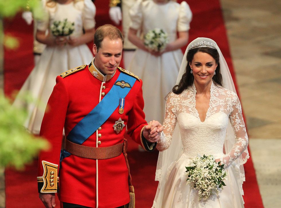 Prince Willam and Kate Middleton wedding day