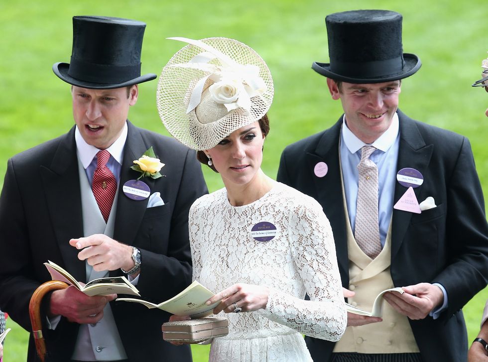 the duke and duchess of cambridge with james meade at royal ascot in 2016﻿