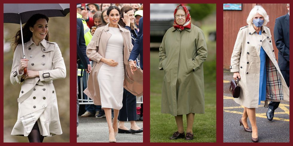 14 Photos of Royals Wearing Trench Coats - Meghan Markle, Kate Middleton &  More in Trenches