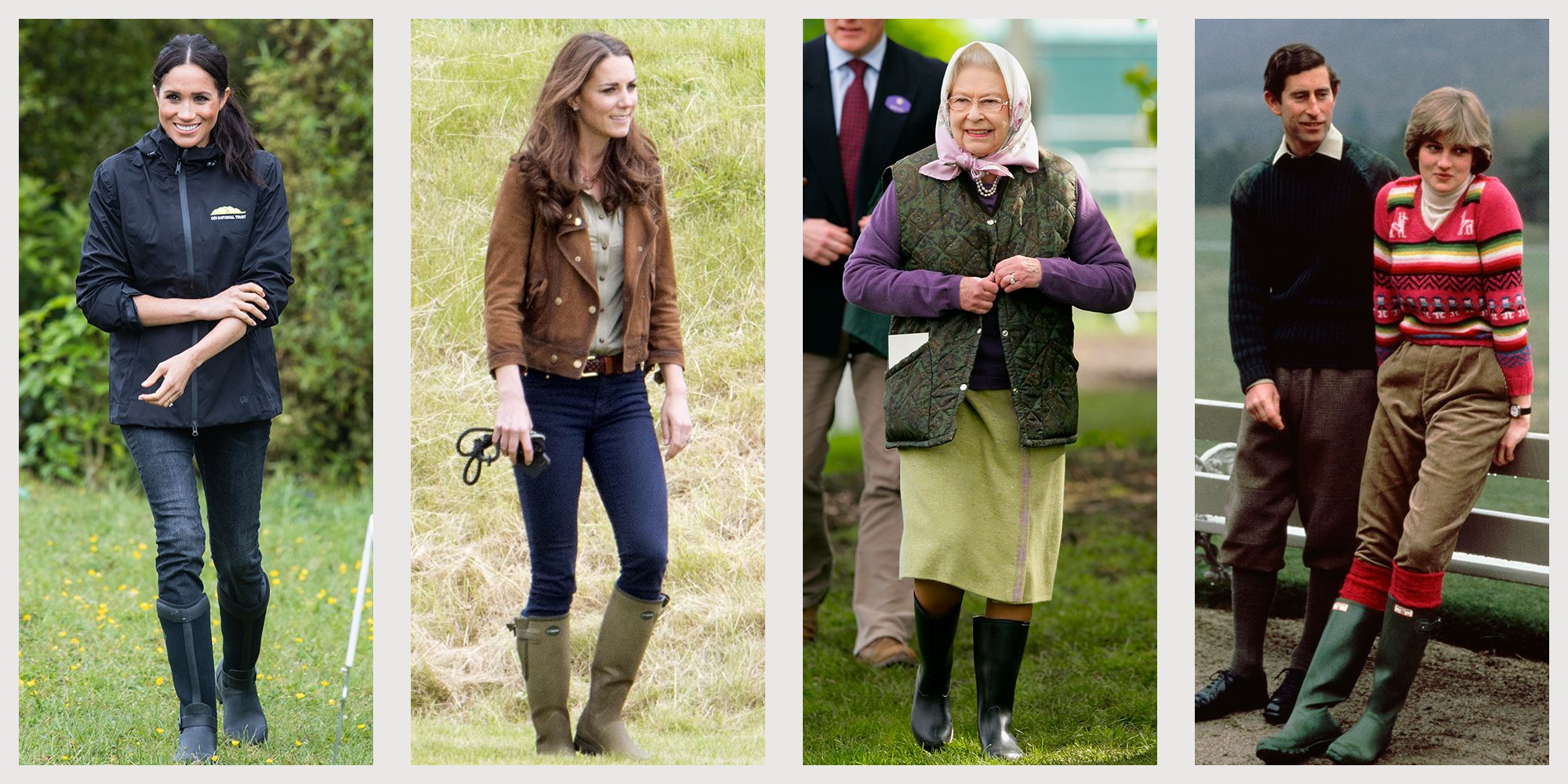 12 Photos of Queen Elizabeth Meghan Markle and More Photos of Royals Wearing Wellies