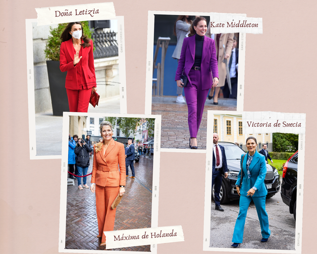 Así llevan las 'royals' los trajes de colores que son tendencia