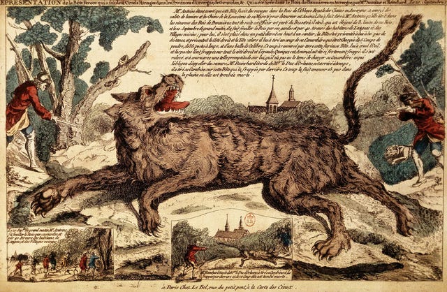 een afbeelding van het beest van gevaudan