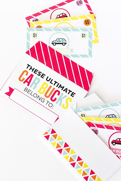 Best Road Trip Games - Printable Crush Car Bucks