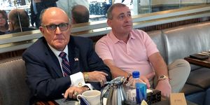 FILE PHOTO: U.S. President Trump's lawyer Rudy Giuliani has coffee with Russian born businessman Parnas at Trump Hotel in Washington
