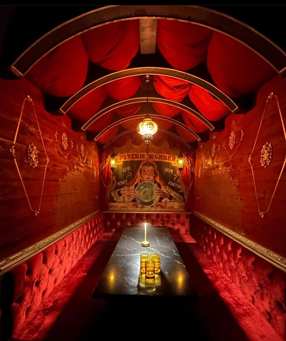 a large red and gold dome