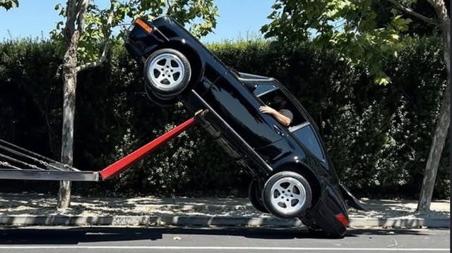ruf yellowbird falls off car carrier