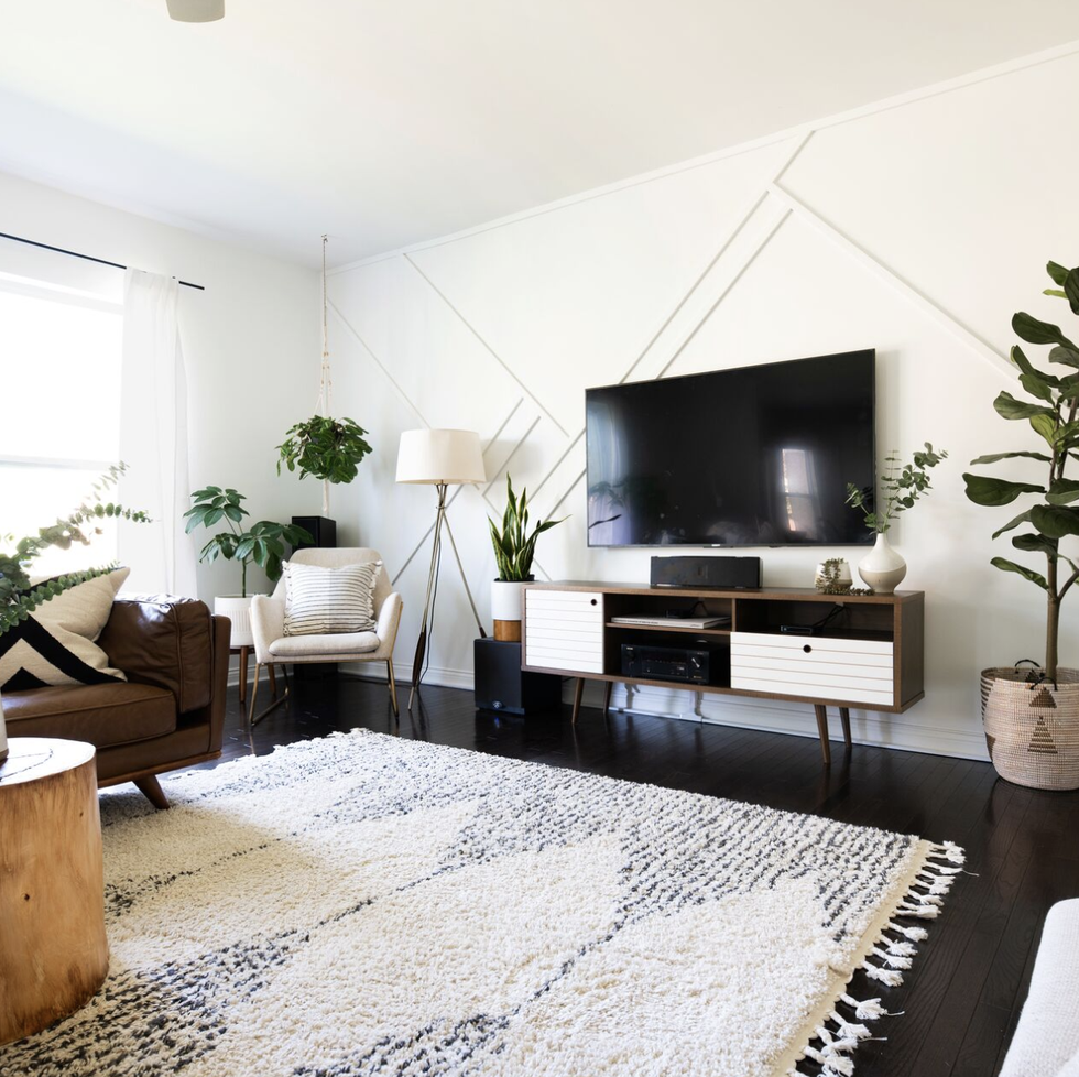 rug size for living room white