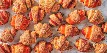 rugelach filled with raspberry and apricot preserves