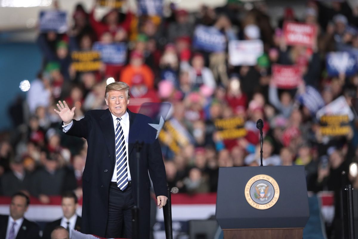 President Trump Holds Rally In Columbia, Missouri