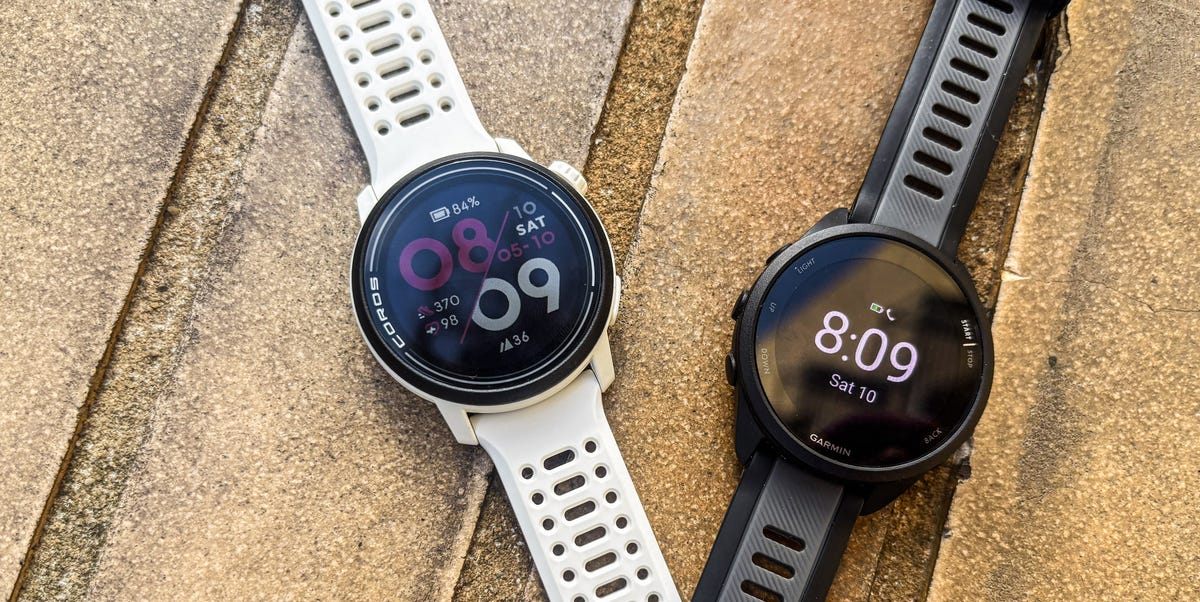 Best Basic Running Watches a pair of basic running watches on a textured surface