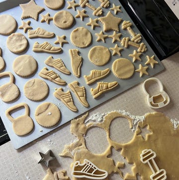 sugar cookies in the shape of running gear sugar cookies in the shape of running gear