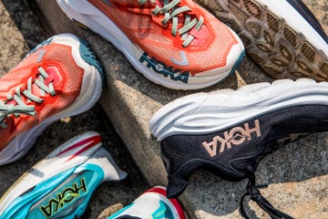 different pairs of hoka running shoes