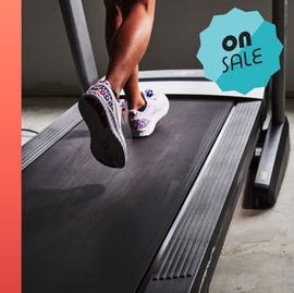 memorial day 2025 treadmill sale a treadmill control panel next to a person running on a treadmill